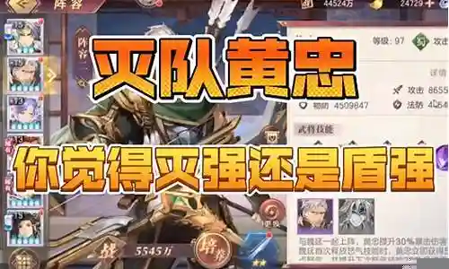黄忠灭队阵容搭配插图
