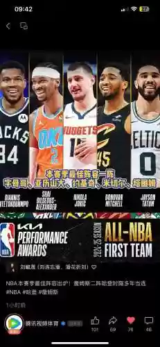 本赛季最好阵容搭配，本赛季最佳一阵插图1