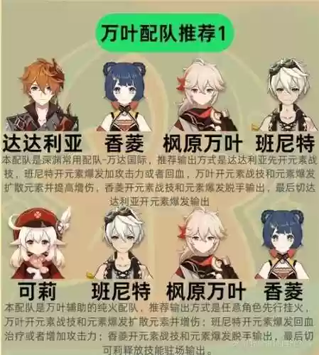 万叶和将军阵容搭配，万叶和谁组队插图1