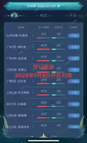 梦幻西游手游开区信息，梦幻手游开区列表插图