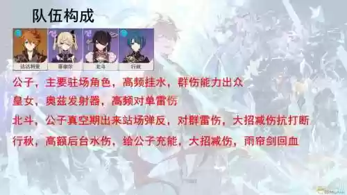 公子雷阵容搭配，公子雷属性插图