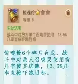 梦幻西游惊魂铛法宝合成，梦幻西游惊魂铃有用么插图