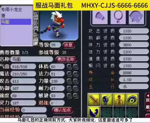 梦幻西游挑战特权礼包马面，梦幻西游 马面礼包插图1